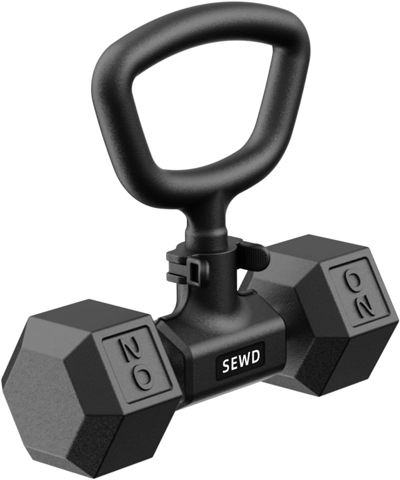 SEWD Convert Dumbbells into Kettlebell by – Adjustable Weights & Up to 220LB Capacity Kettlebell Handle for Weight Lifting, 90-Degree Rotating Handle, Compatible with Dumbbells (max 1.5" handle diameter, min 4.5" handle length） - Image 2